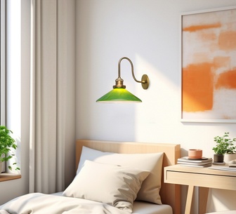 Rowan Glass Wall Light Green