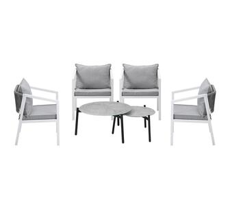 Rowe 6 Piece Outdoor Lounge Set White