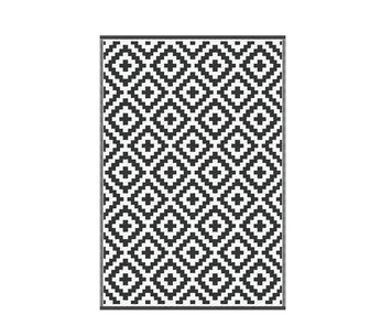 Rugra 120x180cm Black Reversible Outdoor Rug
