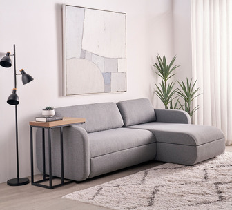 REUBEN SOFABED WITH STORAGE 3 STR GREY