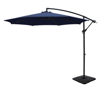 Aarush 3m Navy Outdoor Cantilever Umbrella w/ Base