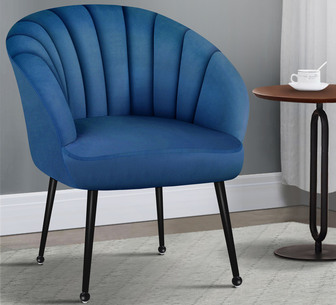 Ryanville Blue Velvet Armchair