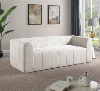 Oryn 3 Seater Grey Corduroy Compressed Sofa