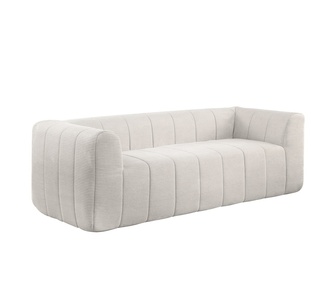 Oryn 3 Seater Grey Corduroy Compressed Sofa