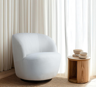 Sadie Swivel Armchair Cream
