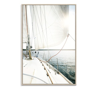 Sailing Into Stillness Framed Canvas 51x76cm Wall Art