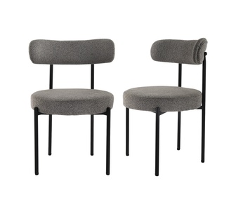 Set of 2 Samira Grey Dining Chairs