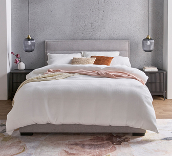 SAVILLE BED QUEEN GAS LIFT LIGHT GREY