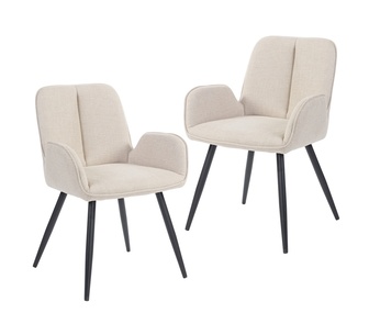 Set of 2 Savoy Dining Chairs Grey