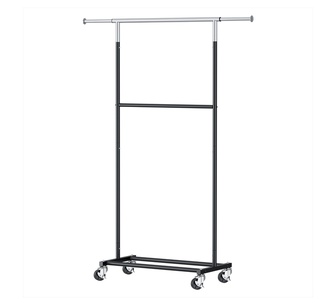 Savina Double Rod Black Adjustable Coat Stand
