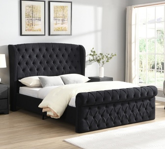 Sayge Black Bed Double