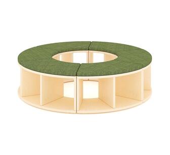 Jooyes Puzzle Kids Circular Modular Seating & Storage Oak