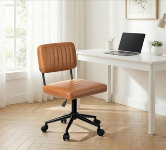 Sepra Brown Mid Back Leather Swivel Office Chair