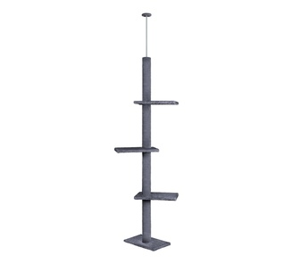 Sequioa 230cm Grey Fir Wood & Plush Cat Tree