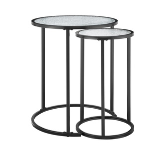 Set of 2 Silo Side Table Black