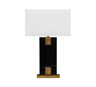 Shahid Marble Table Lamp Black/Brass
