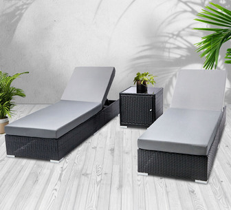 Shaan 3 Piece Rattan Outdoor Lounge Setting