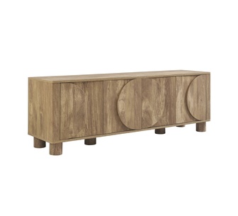 Sharif 155cm 4 Door Oak TV Unit