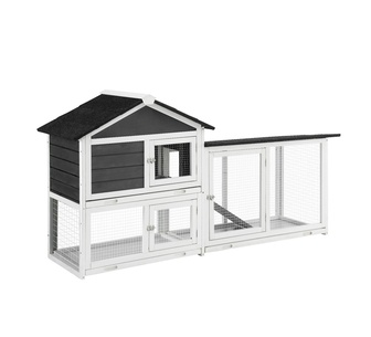 Shawie White Grey Wooden Pet Enclosure