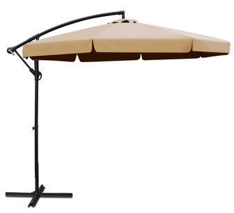Aarush 3m Beige Outdoor Umbrella Cantilever Garden Patio