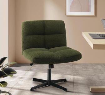 Sheba Armless Office Chair No Wheels Green