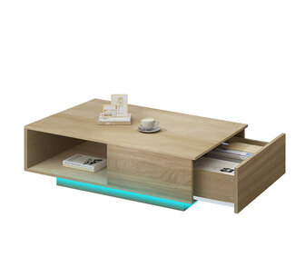 Sherman Oak LED RGB High Gloss Coffee Table