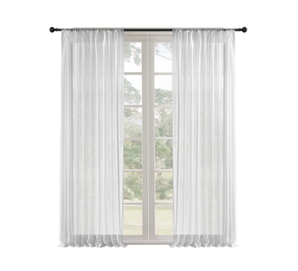 Sheryn 90cm Sheer Rod Pocket Curtain White