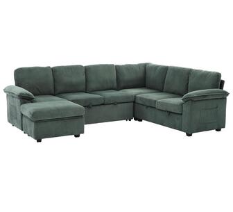 Aveline 6 Seater Sofa Bed Green