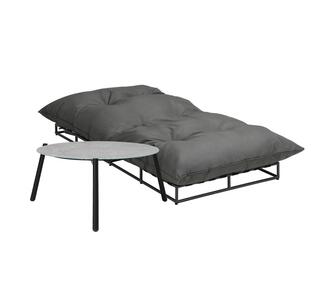 Silo Outdoor Sun Lounge w/ Table Grey