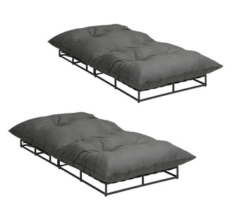 Set of 2 Silo Sun Lounge Grey