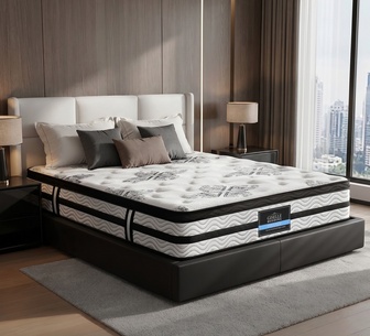 Sleepwell 34cm King White Euro Top Mattress