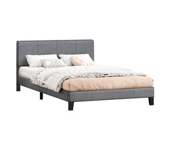Slidell King Grey Fabric Bed Frame