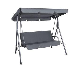 Sonomo 3 Seater Grey Canopy Outdoor Swing