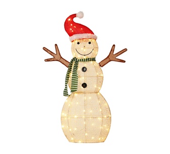 Holly Jolly Christmas Lights 97cm Snowman 80 LED Multi