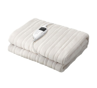 Snuggy Electric Heated Throw Flannel Cream