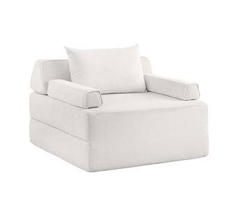 Soflix 1 Seater Beige Chenille Compressed Sofa Bed