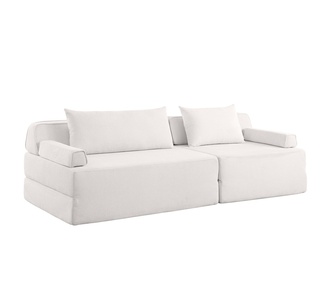 Soflix 3 Seater Beige Chenille Compressed Sofa Bed