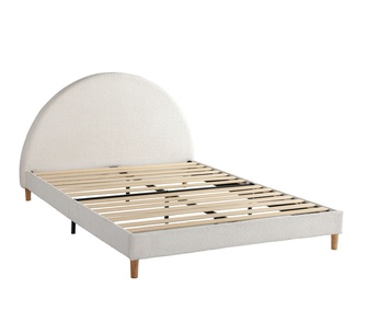 Solea Cream Boucle Upholstered Queen Bed