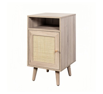 Soller 1 Door Natural Rattan Bedside Table