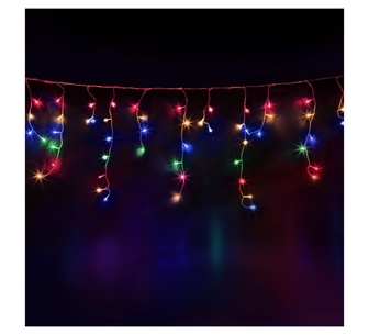 Holly Jolly 12.5M Solar Christmas Icicle String Light Multi