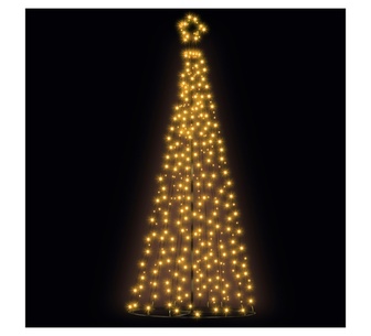 Holly Jolly 3.6M Solar Christmas Tree 8 Light Modes Green
