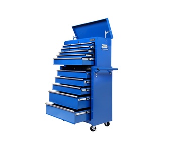 Solara 14 Drawer Blue Chest Mechanic Trolley Tool Cabinet
