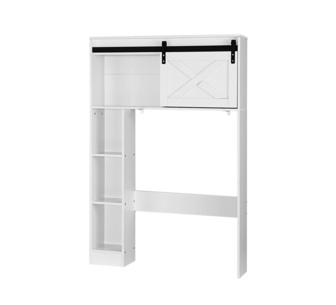 Sova 128cm White Bathroom Cabinet and Laundry Shelf