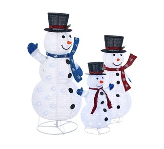 Sparkelle 3pc Snowman Family Home Décor