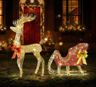 Sparkelle LED Christmas Reindeer Family Décor