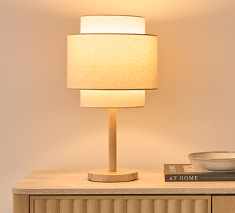 SOFIA TABLE LAMP OAK