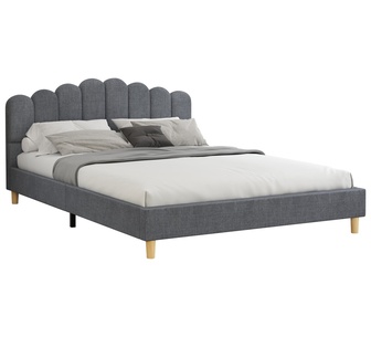 Starkville Double Grey Fabric Bed Frame