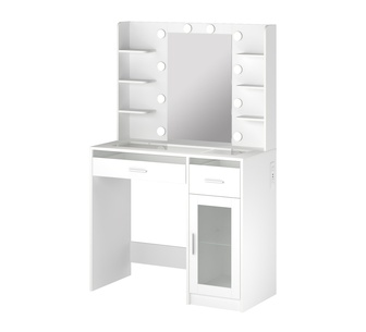 Starlette White LED Dressing Table