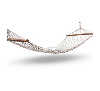 Staku Single Cream Mesh Outdoor Hammock