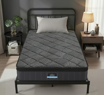 StarNight 25cm Single Black Pocket Springs Mattress
